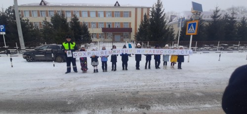 Сотрудники ОГИБДД ОМВД России по Саракташскому району в рамках ОПМ «Безопасность на зимней дороге» встретились с учащимися СОШ № 1